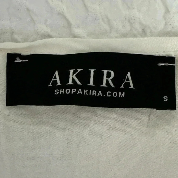 AKIRA White Silver Sequin Cocktail Mini Dress Long Sleeve V Neck Size Small NYE - Picture 6 of 11